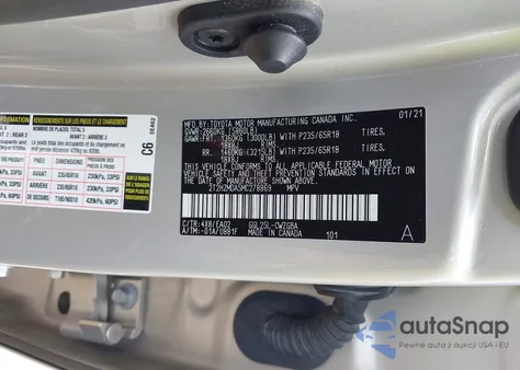 2021 Lexus Rx 350 z USA, uszkodzony, nr VIN 2T2HZMDA5MC278869